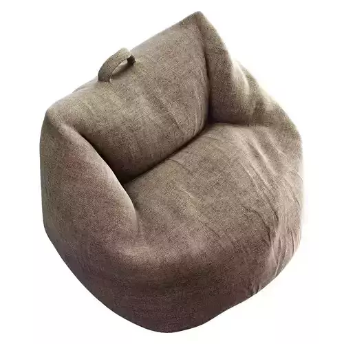 Bean Bag Low-poly 3D model 5