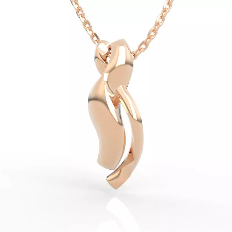 Bold Abstract Curved Pendant 3D print model