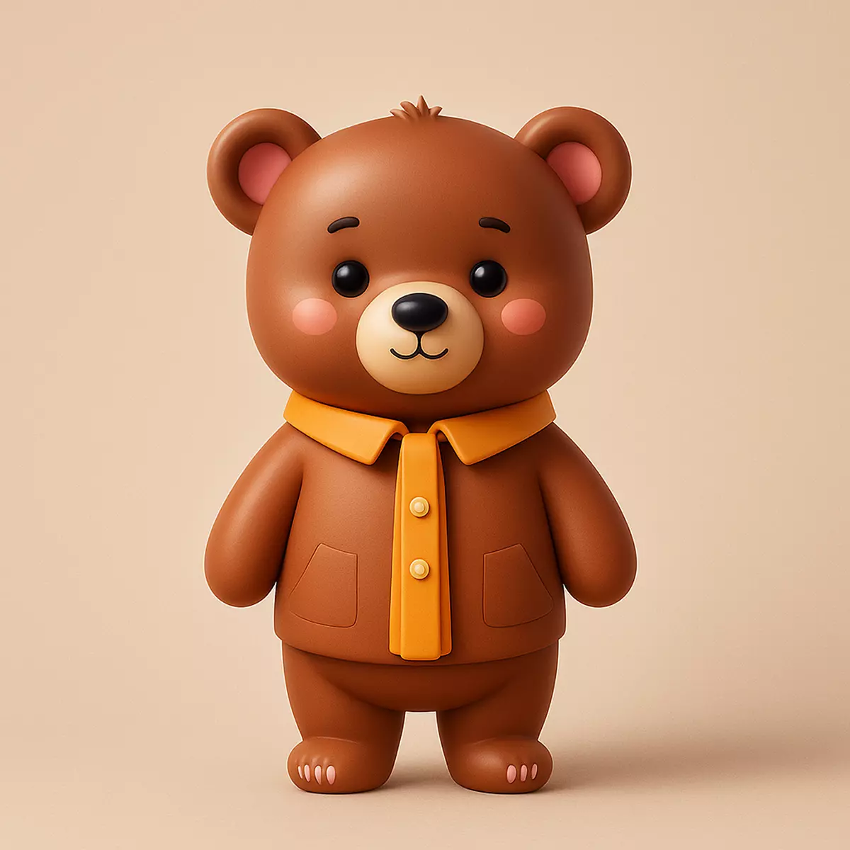 Cartoon Bear 3D print model_0