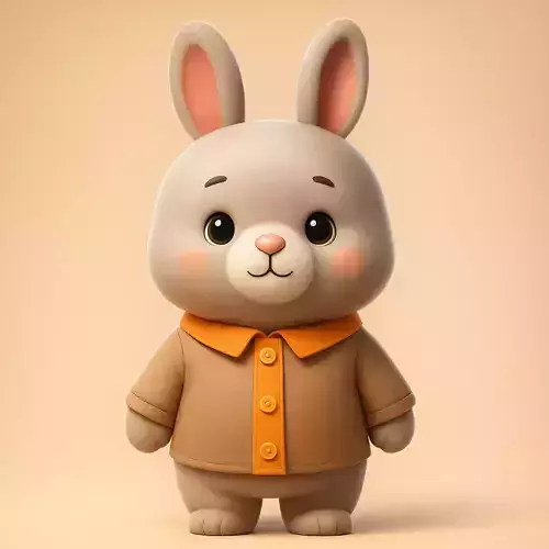 Cartoon Rabbit 3D print model