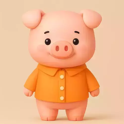 Cartoon Pig 3D print model