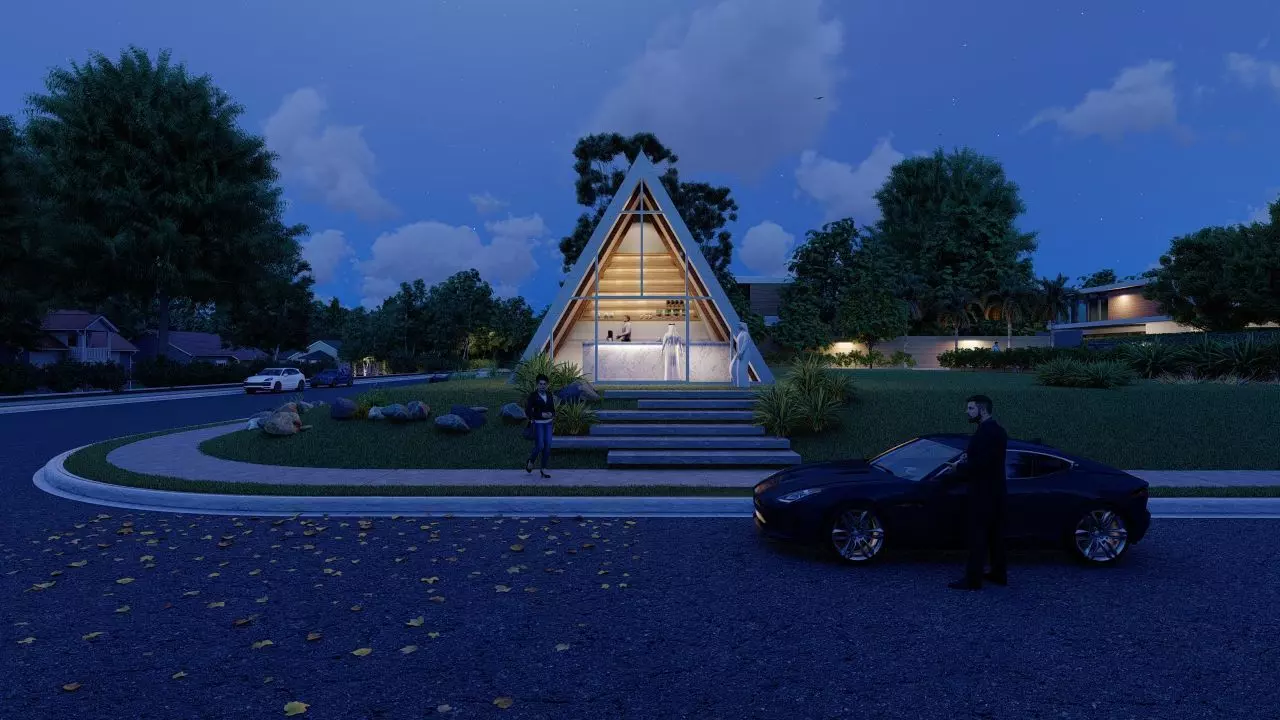 tringle kiosk  3D model_0