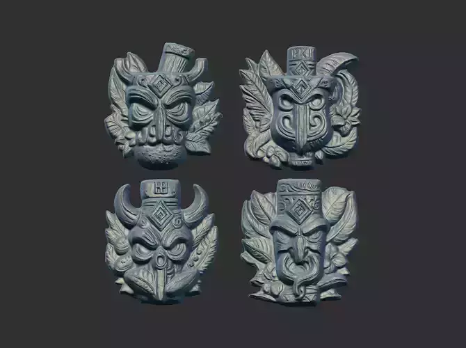 tiki mask decor