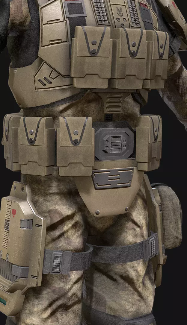 Tactical Marine Infantry Sci-Fi 3D model_3