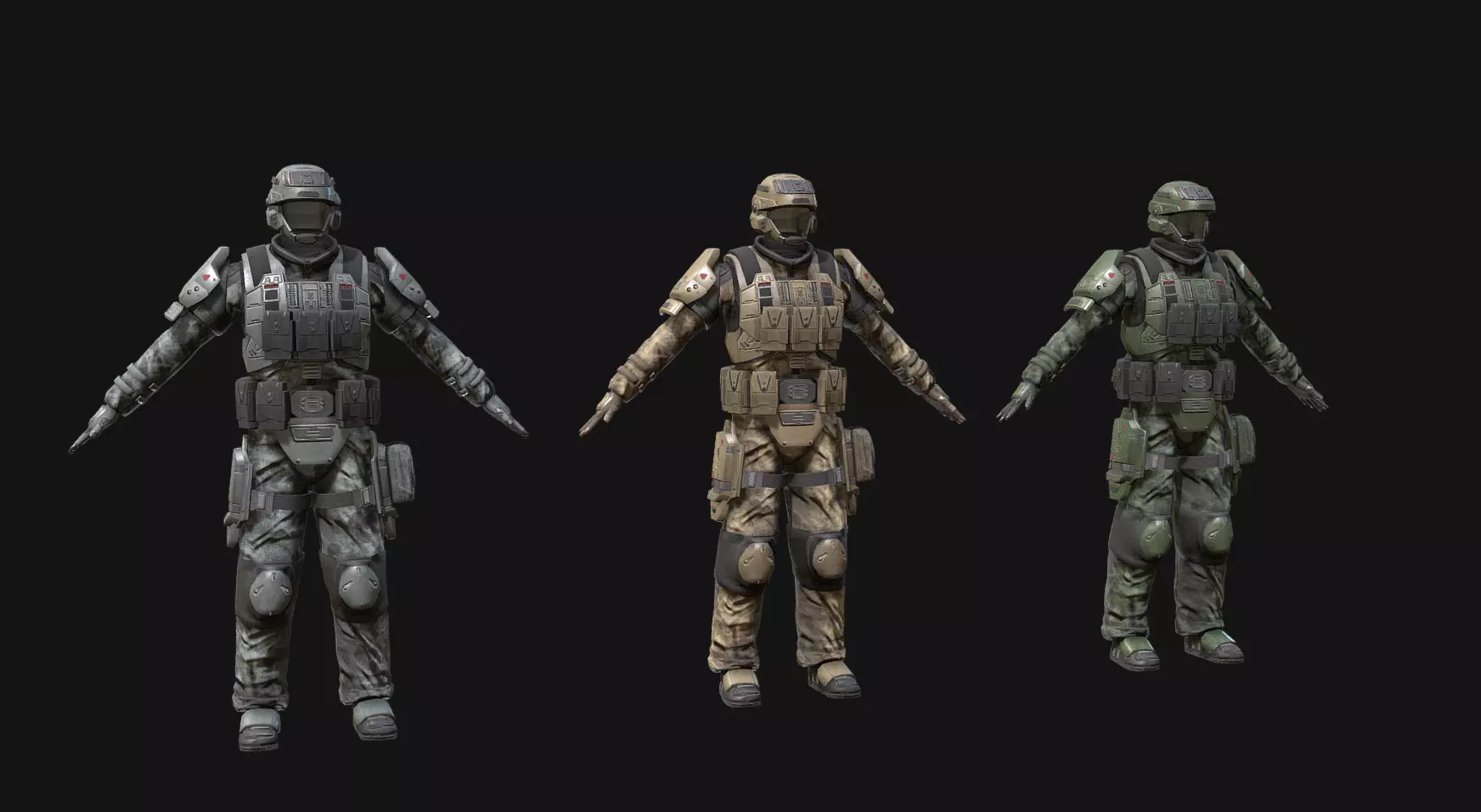 Tactical Marine Infantry Sci-Fi 3D model_1