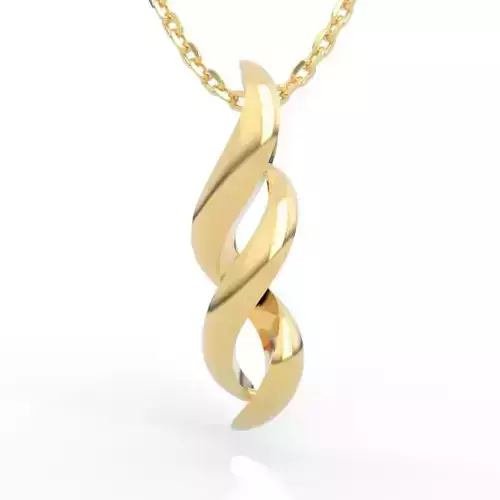 Infinity Swirl Pendant 3D print model