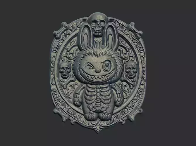 skull labubu cnc model