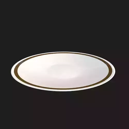 White Porcelain Dish Elegant 3D Tableware 4K PBR