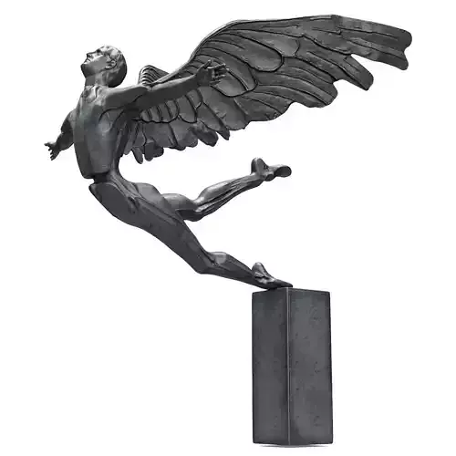 Falling angel sculpture