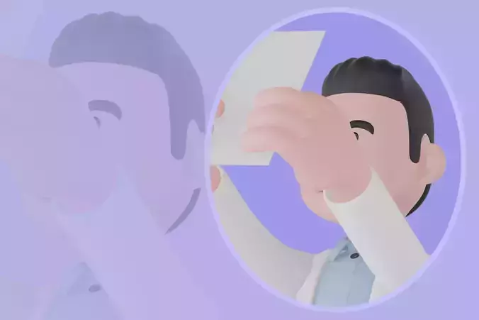 Stylized 3D Male Doctor Character - Reading Paper Pose