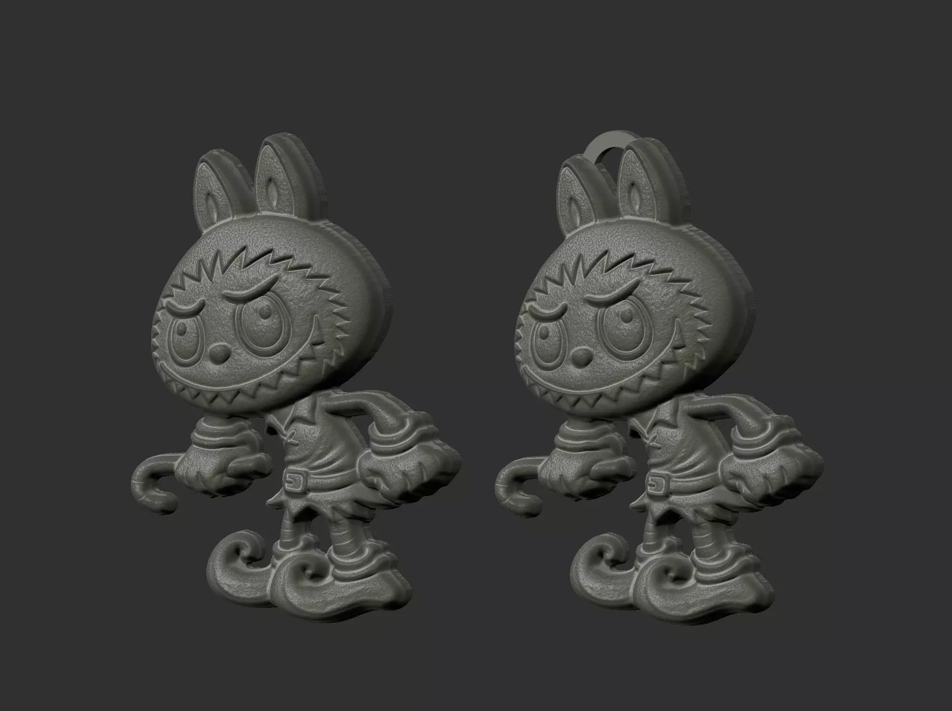 labubu christmas cnc model  3D print model_4