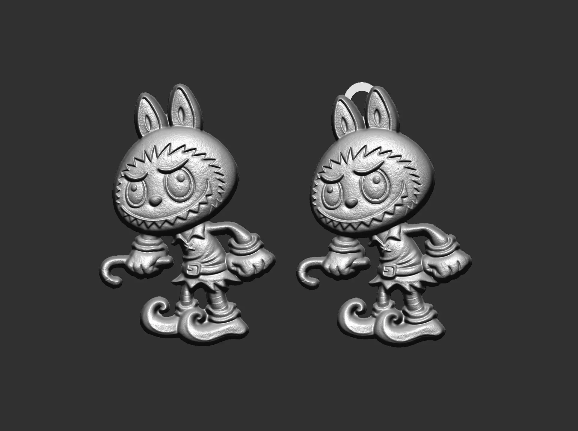 labubu christmas cnc model  3D print model_7