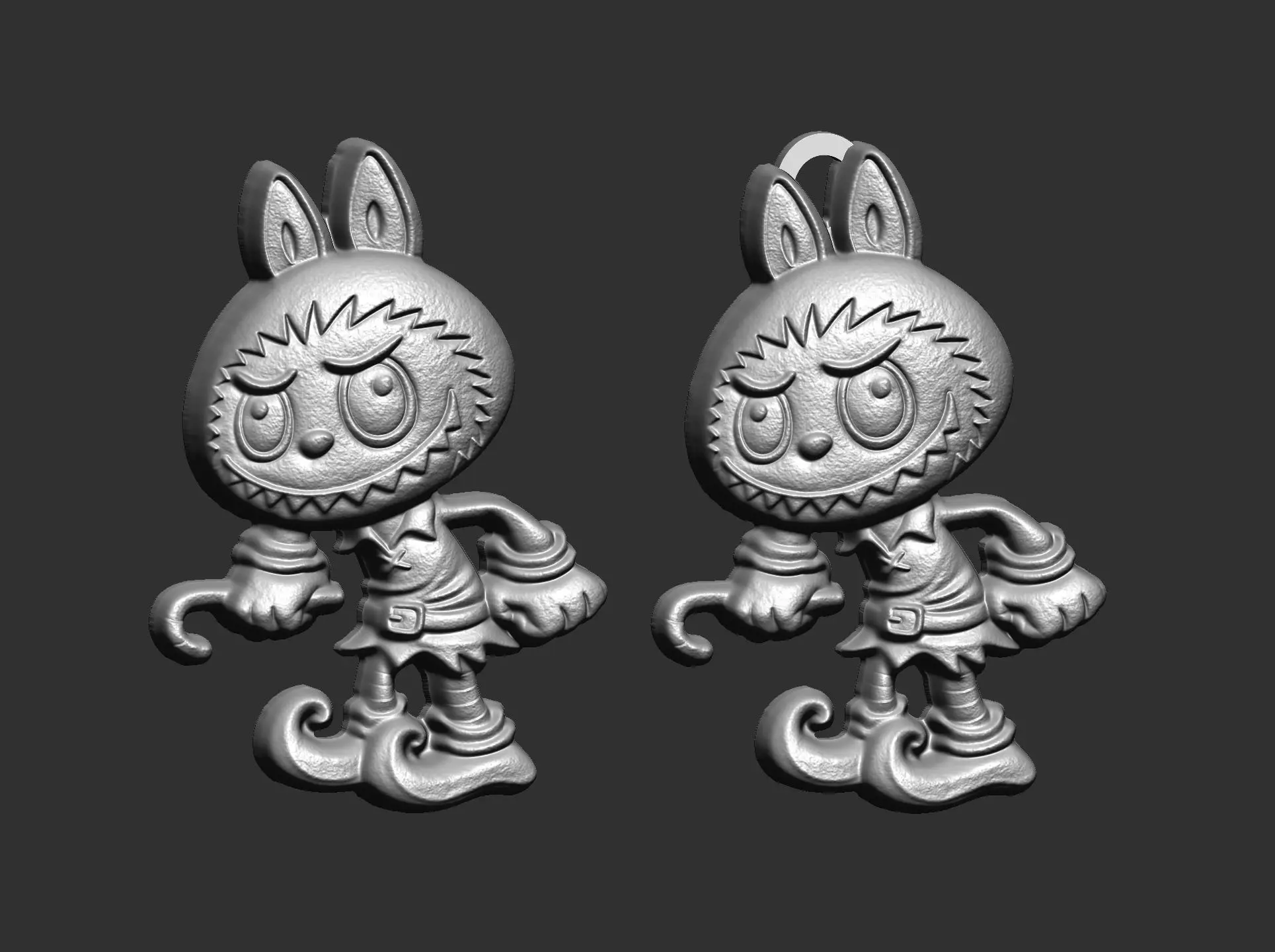 labubu christmas cnc model  3D print model_13