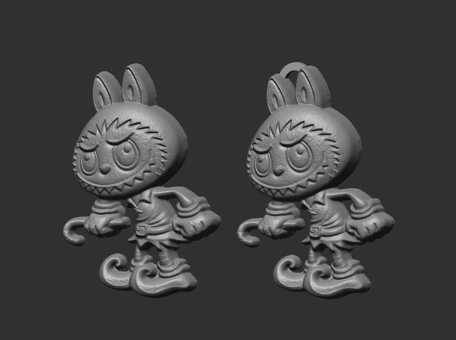 labubu christmas cnc model  3D print model_3