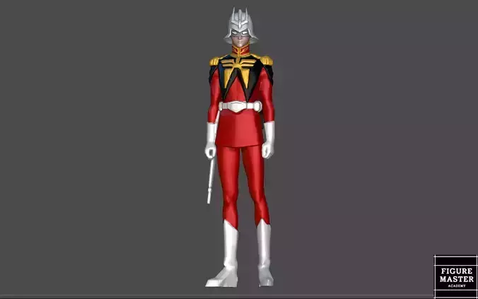 CHAR AZNABLE GUNDAM GQUUUX ANIME 3D PRINT