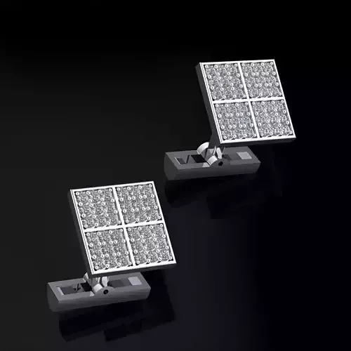 Cufflink with Diamonds 3D print model