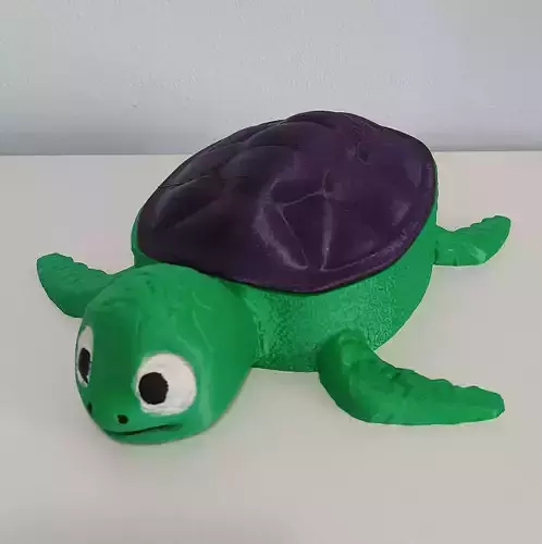 3D Printed Turtle Kinetic Sand Box Stress Relief Toy