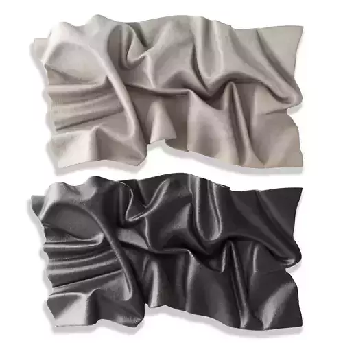 Wavy fabric wall art Low-poly 3D model