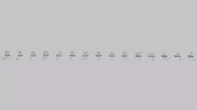 Gothic Vibes Pack Emoji Statues 3D print model