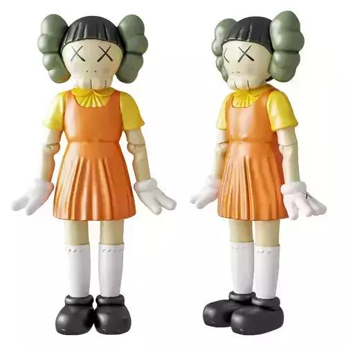 Kaws Young Hee Squid Game Low-poly 3D model