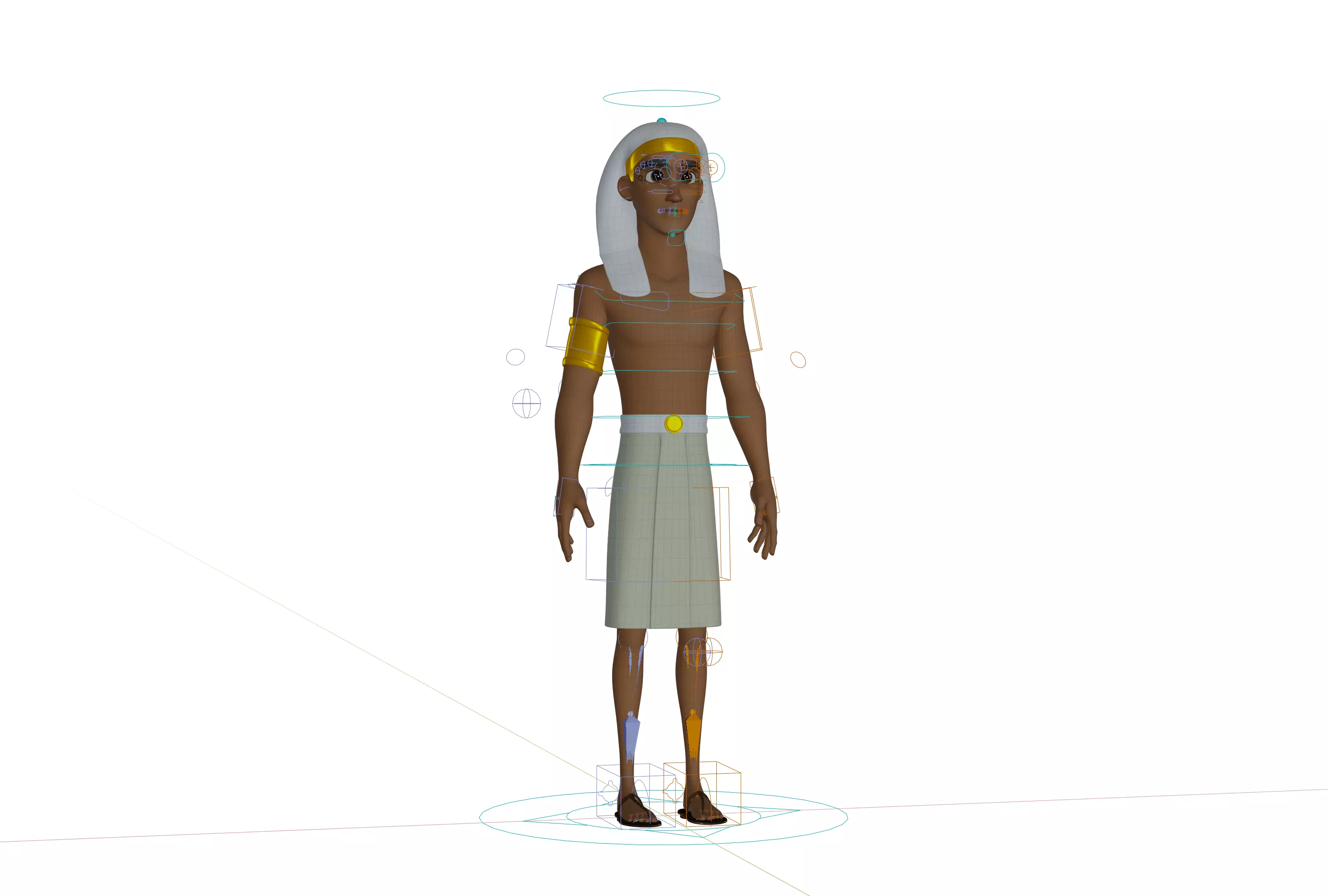 Snohi Egyptian Pharaonic Cartoon Characters Low-poly 3D model_12