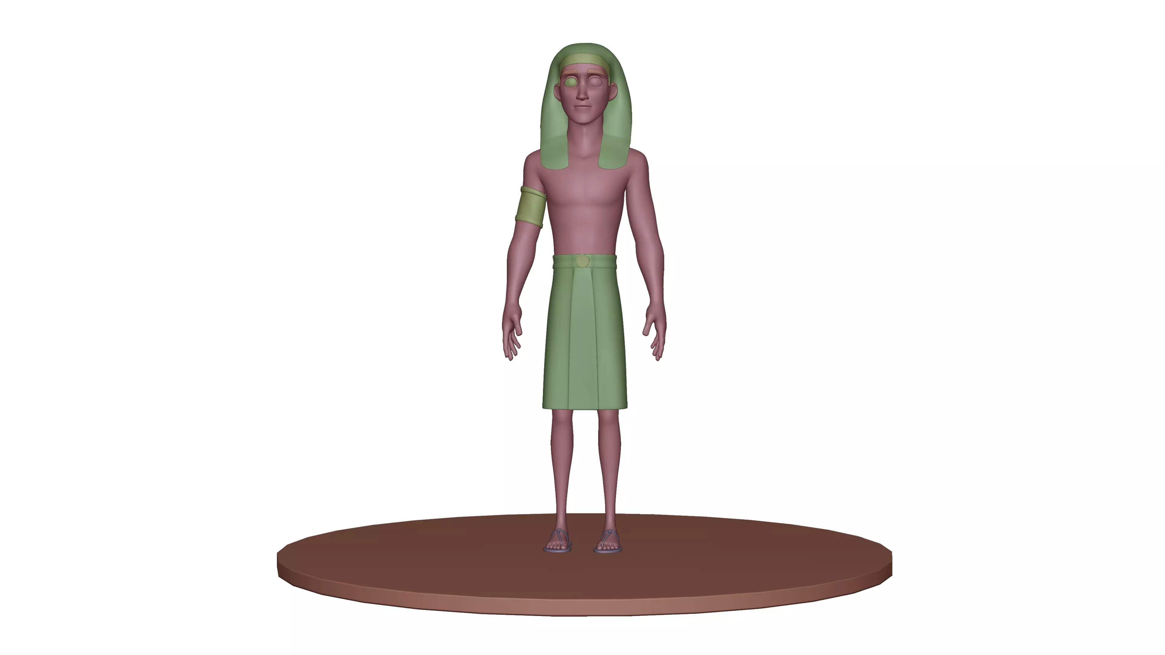 Snohi Egyptian Pharaonic Cartoon Characters Low-poly 3D model_5