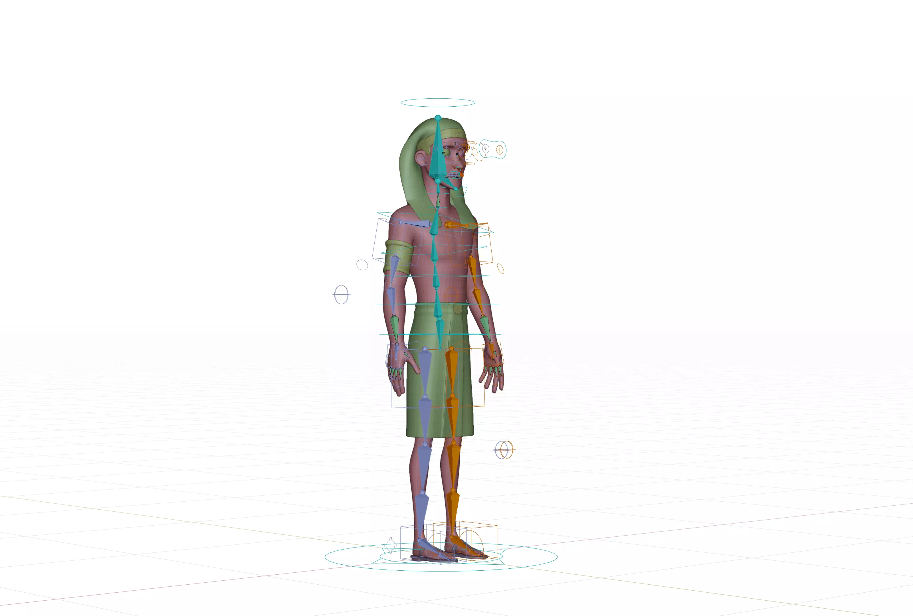 Snohi Egyptian Pharaonic Cartoon Characters Low-poly 3D model_13