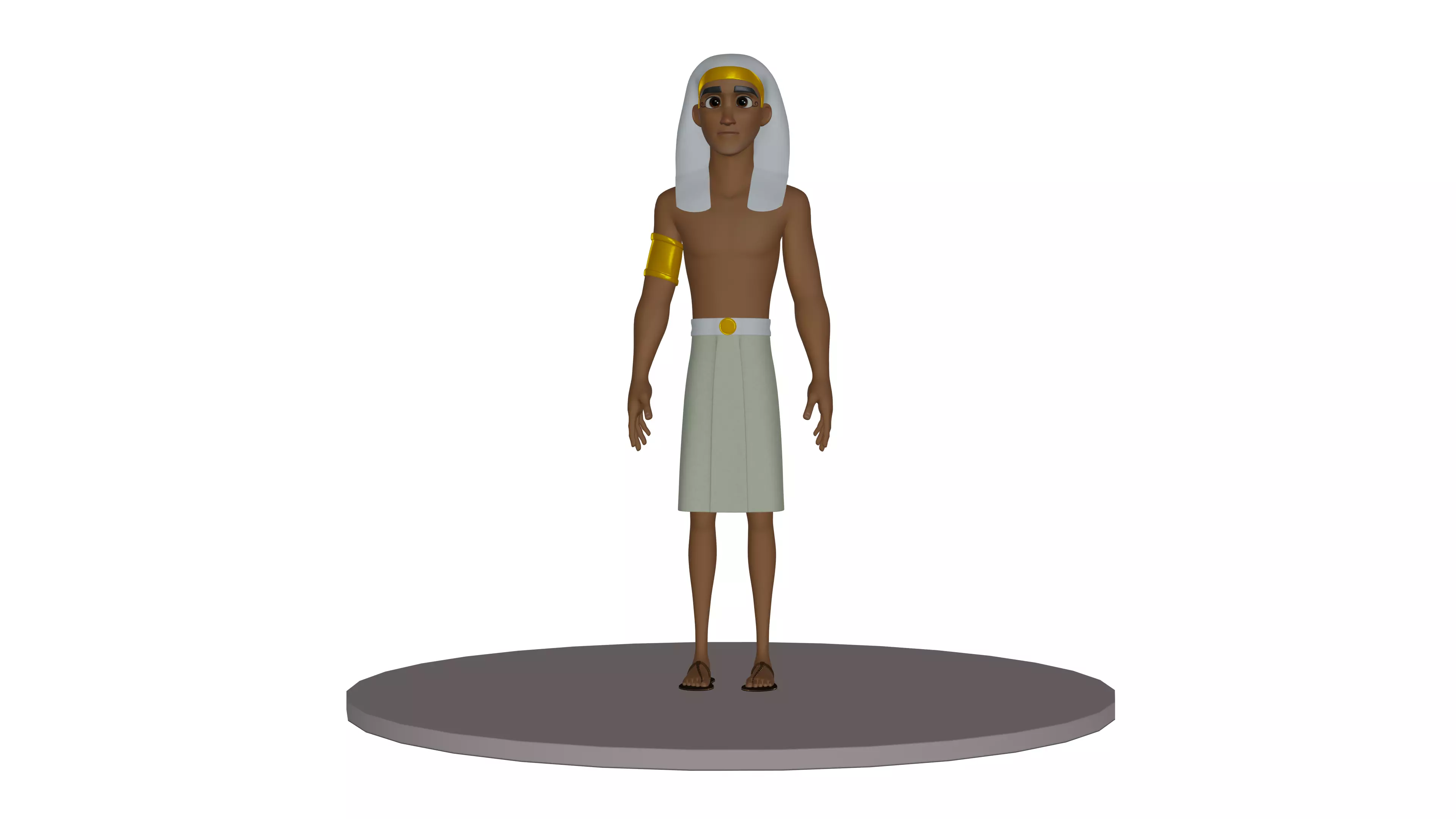 Snohi Egyptian Pharaonic Cartoon Characters Low-poly 3D model_3