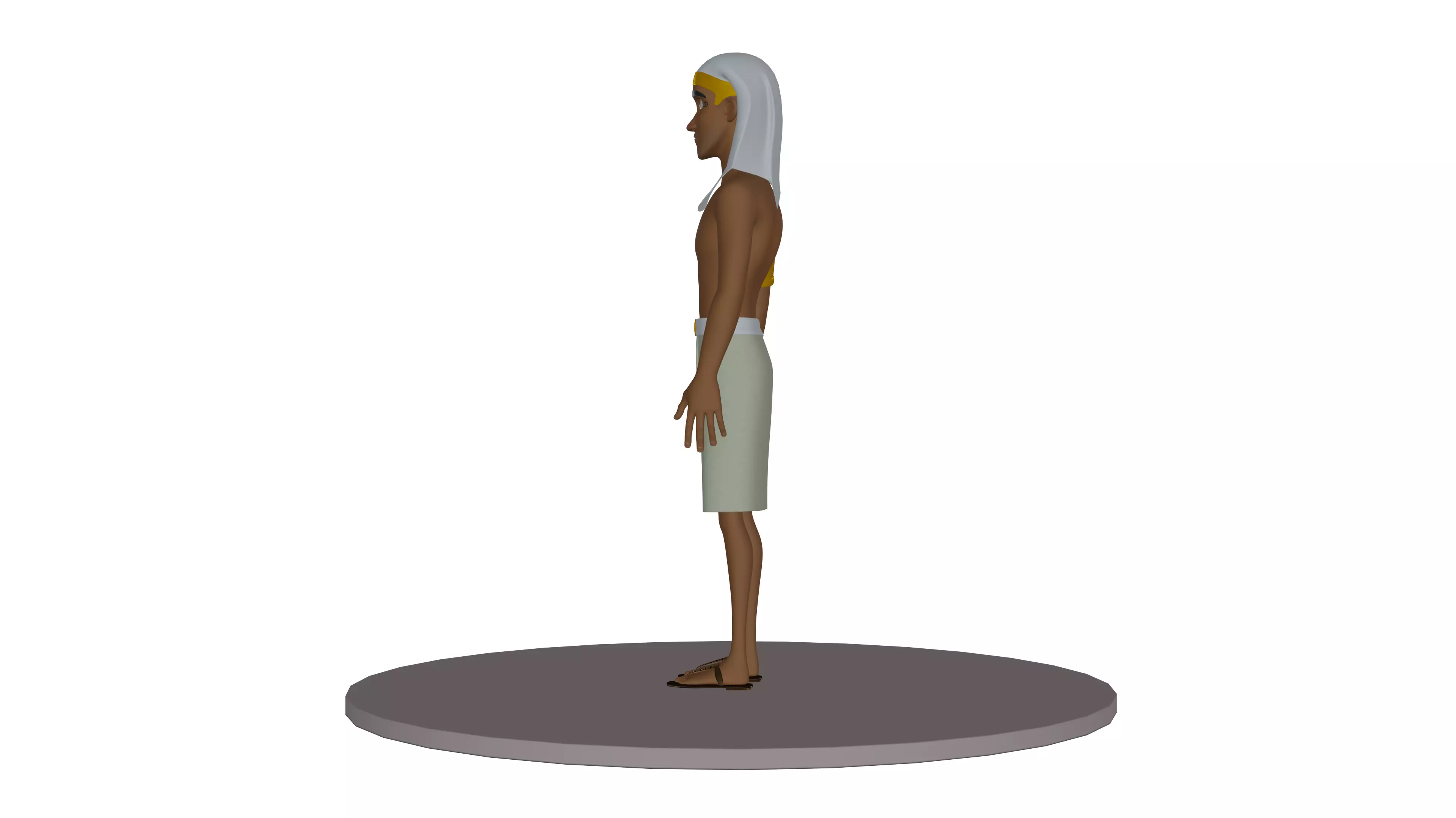 Snohi Egyptian Pharaonic Cartoon Characters Low-poly 3D model_4