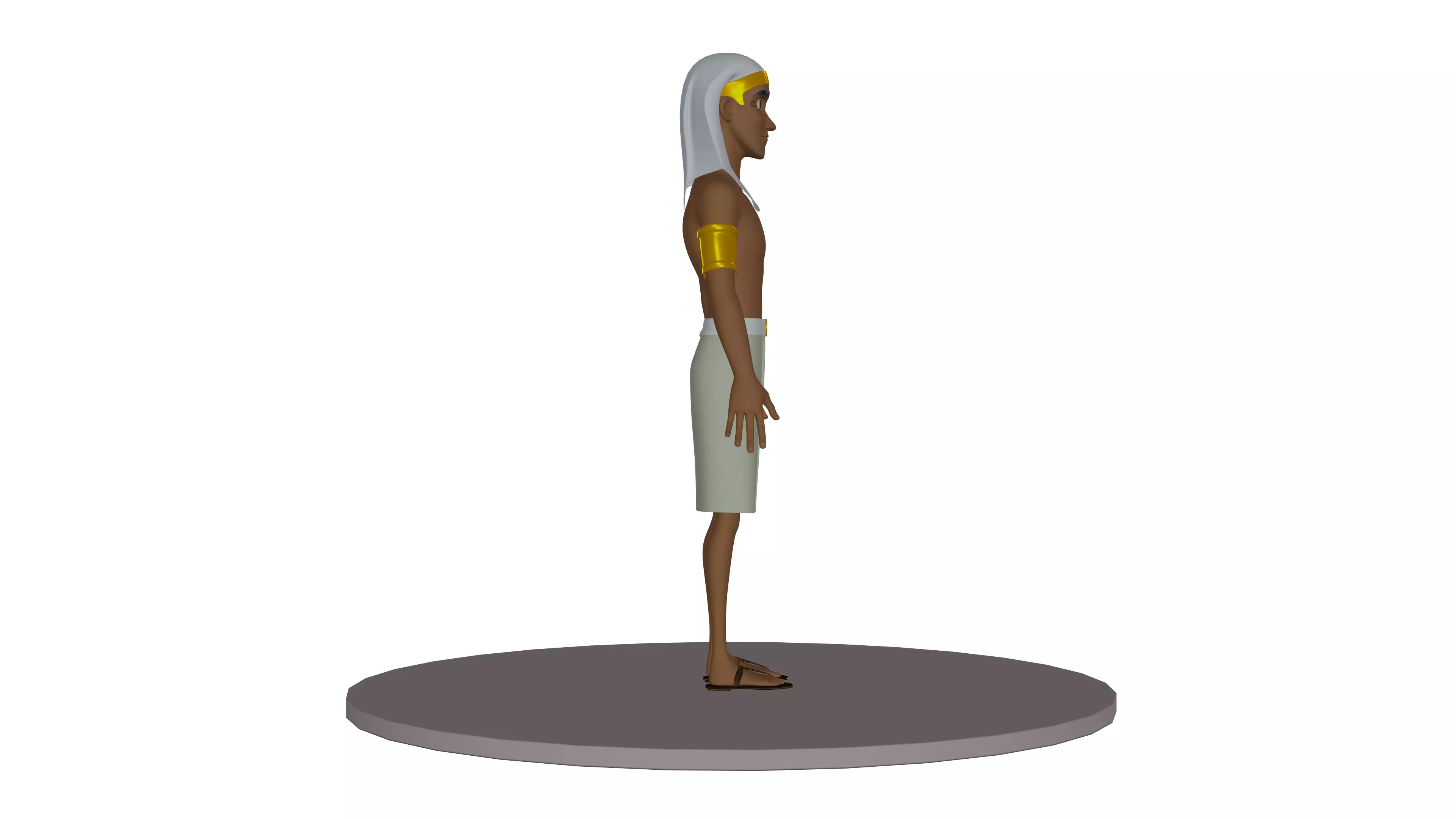 Snohi Egyptian Pharaonic Cartoon Characters Low-poly 3D model_7