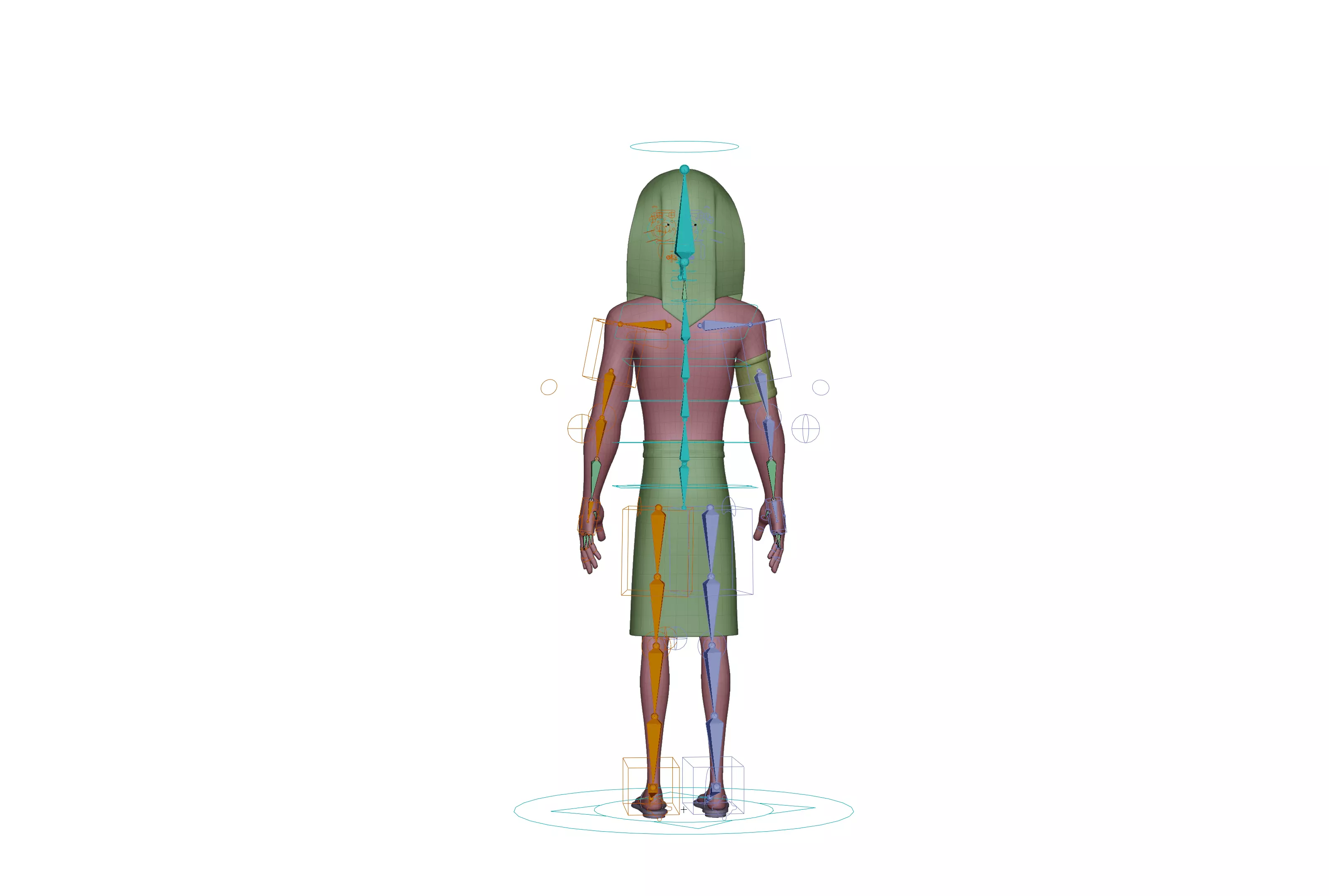 Snohi Egyptian Pharaonic Cartoon Characters Low-poly 3D model_15