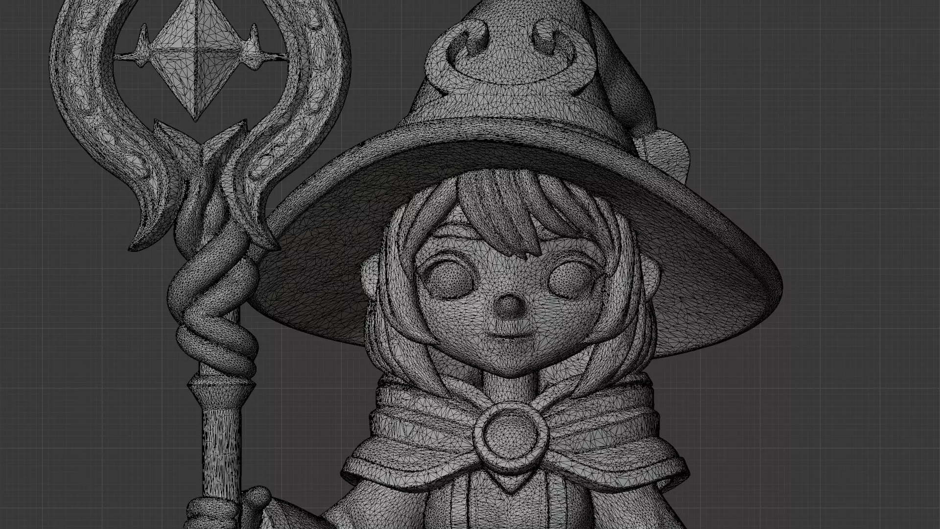 Anime Style Female Mage 3D print model_7