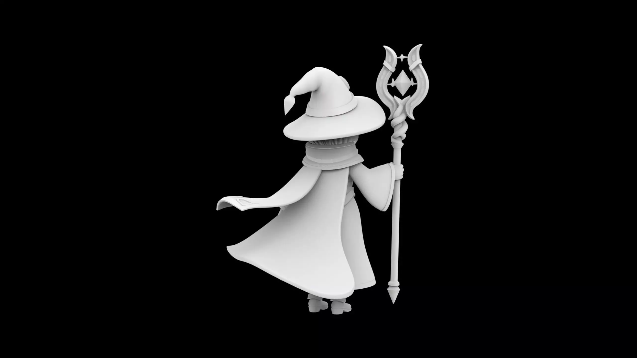 Anime Style Female Mage 3D print model_4