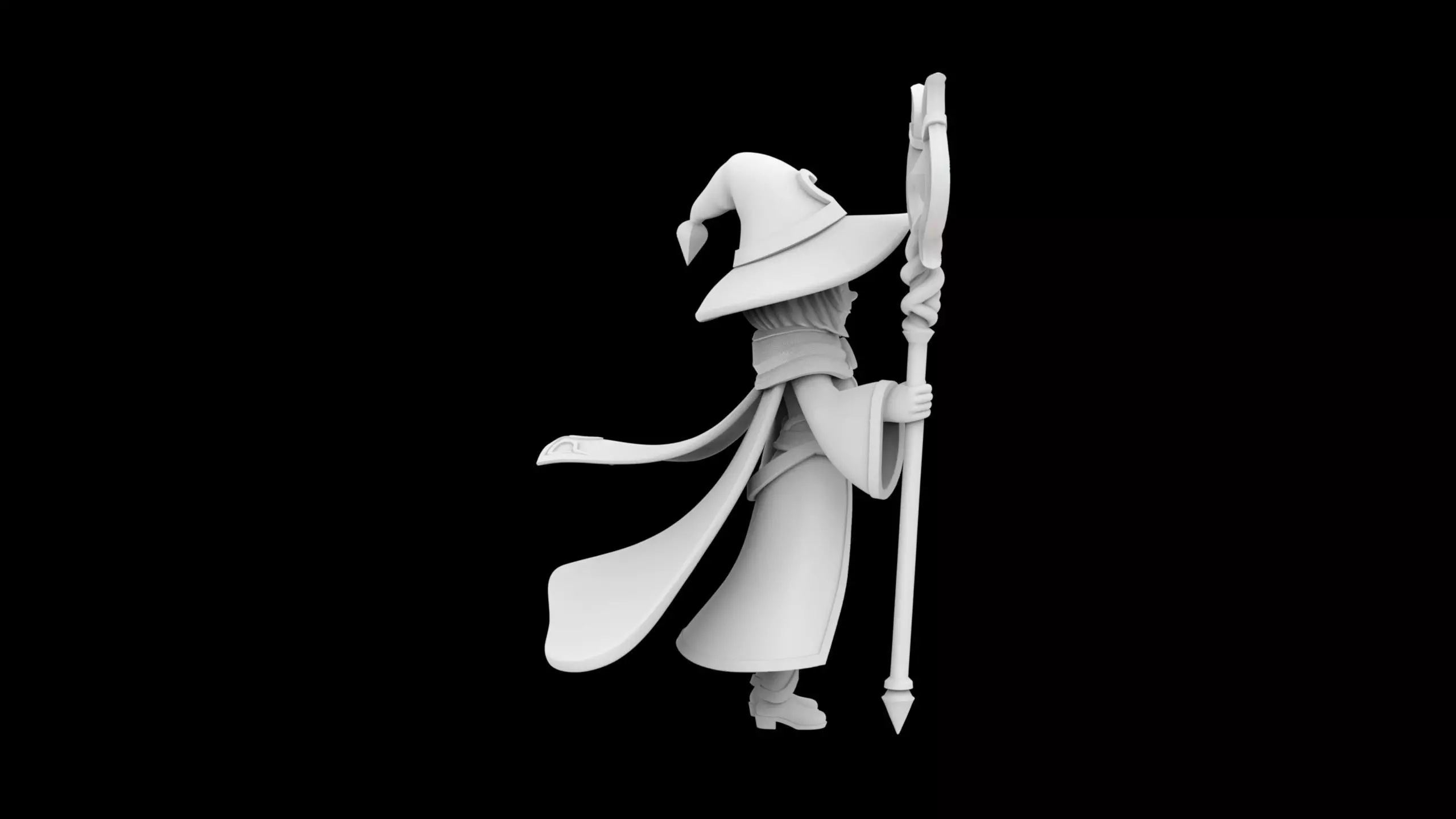 Anime Style Female Mage 3D print model_5