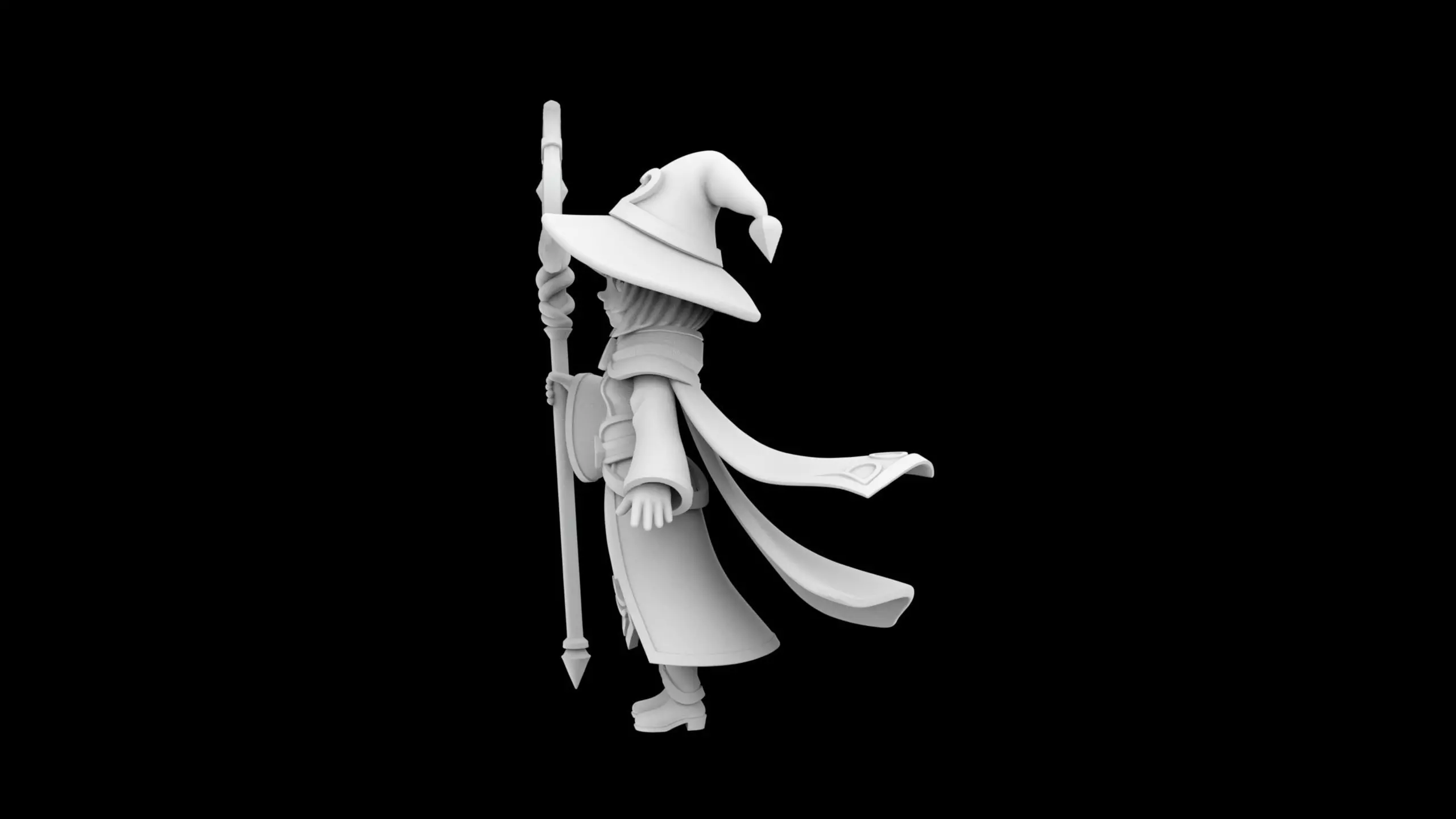 Anime Style Female Mage 3D print model_2