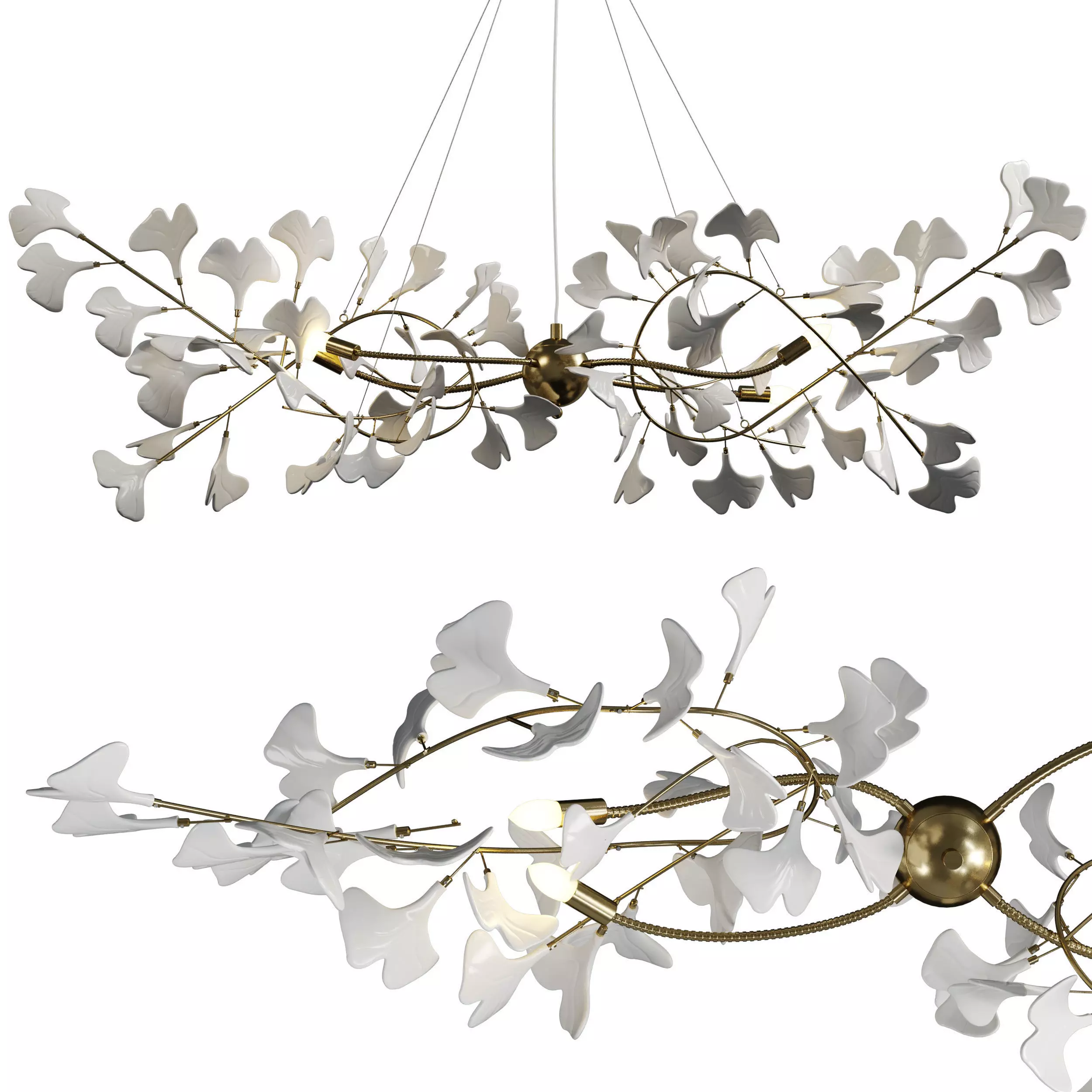Gingko Julietta Chandelier  Low-poly 3D model_0