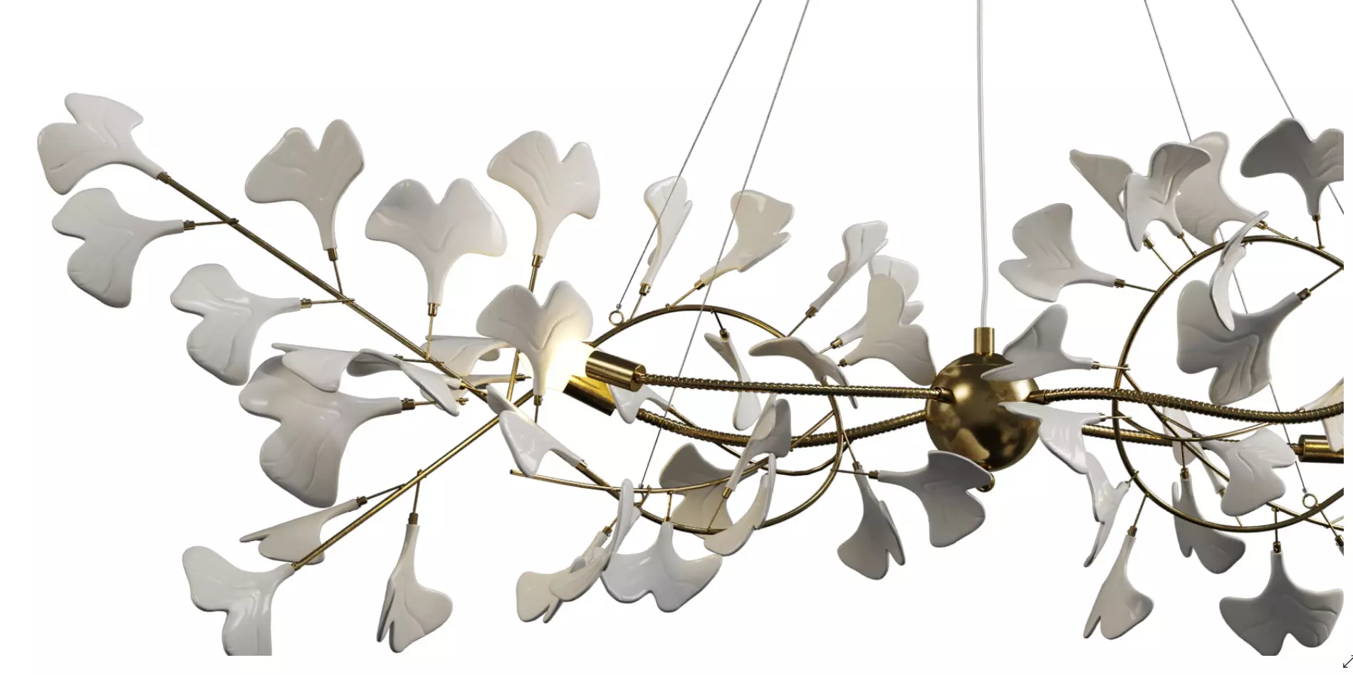 Gingko Julietta Chandelier  Low-poly 3D model_6