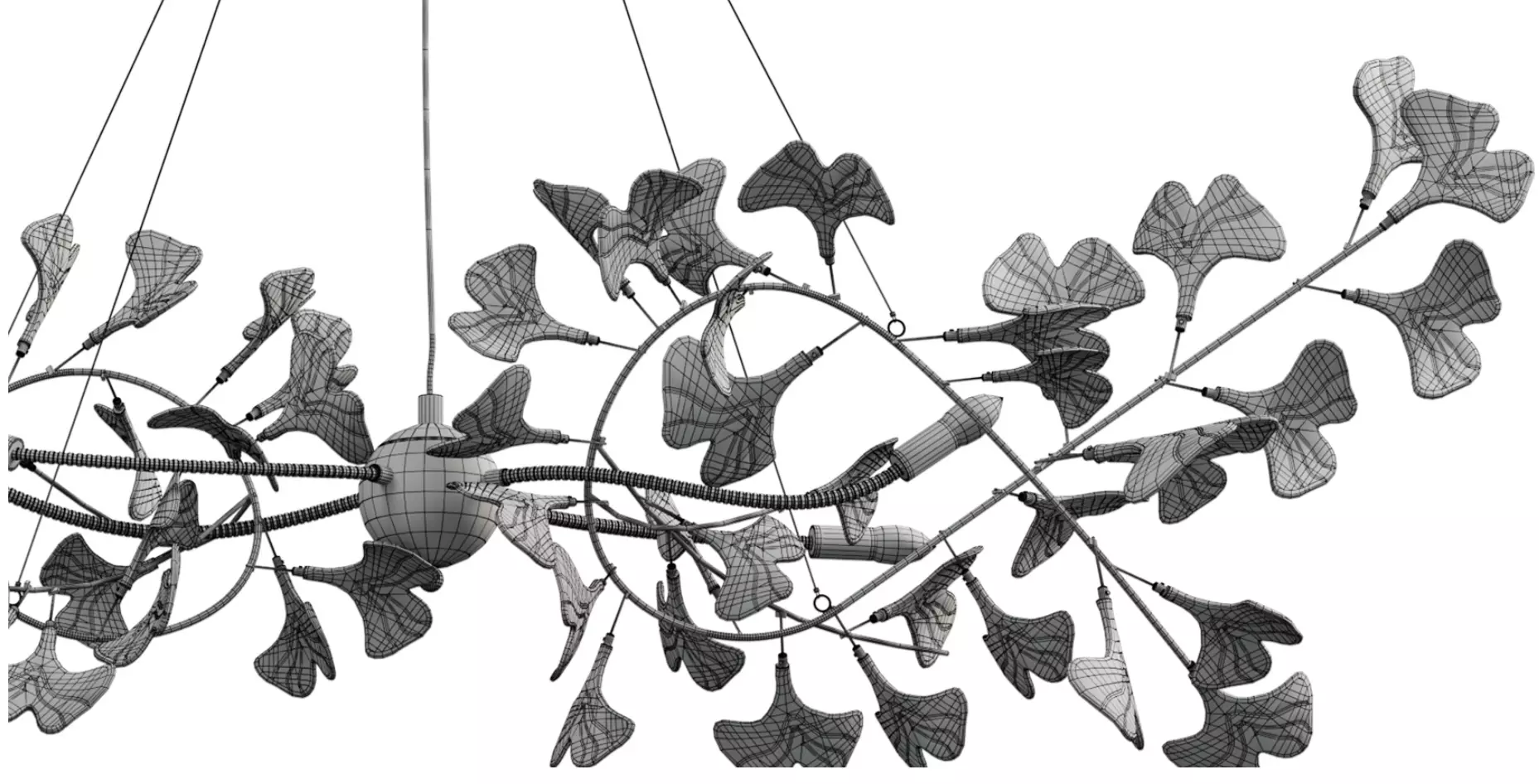 Gingko Julietta Chandelier  Low-poly 3D model_10