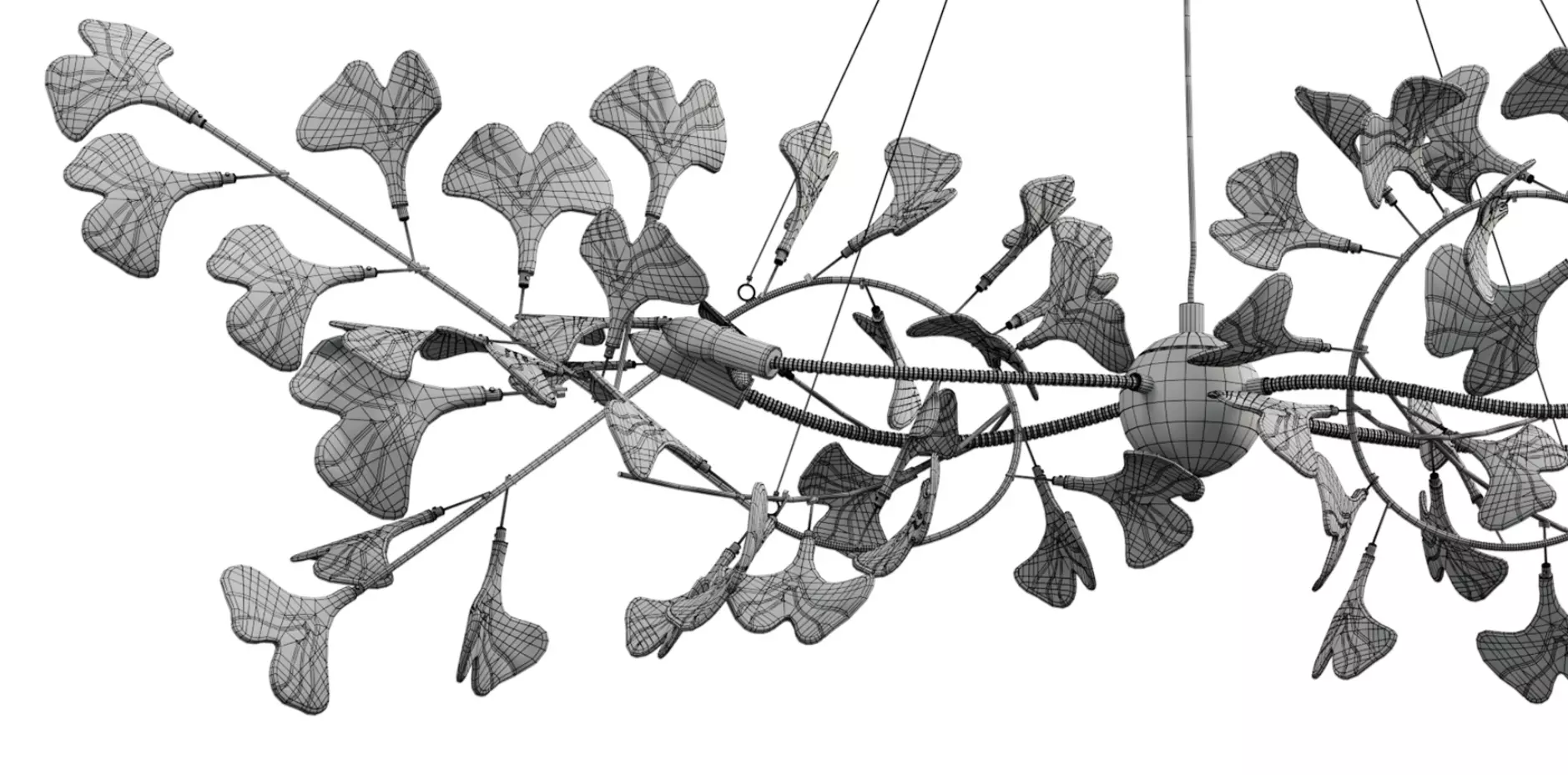 Gingko Julietta Chandelier  Low-poly 3D model_9