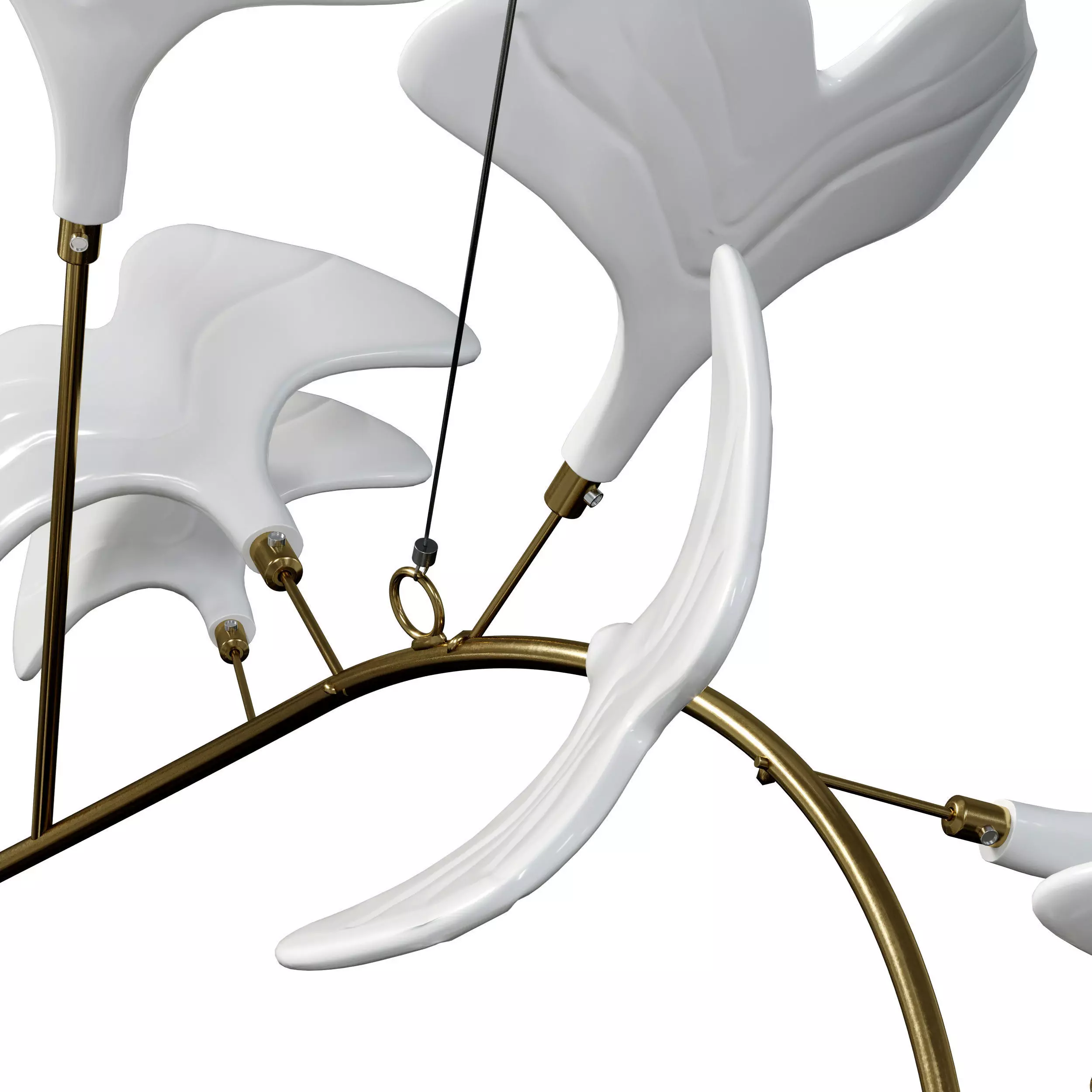 Gingko Julietta Chandelier  Low-poly 3D model_4