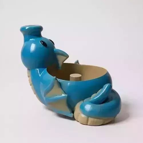 Decorative small fruit washing bowl for kitchen seahorse style 3D print model