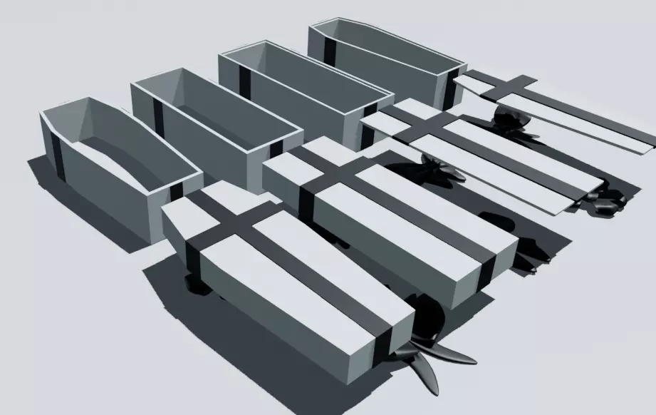 Modular gift coffin 3D model_6