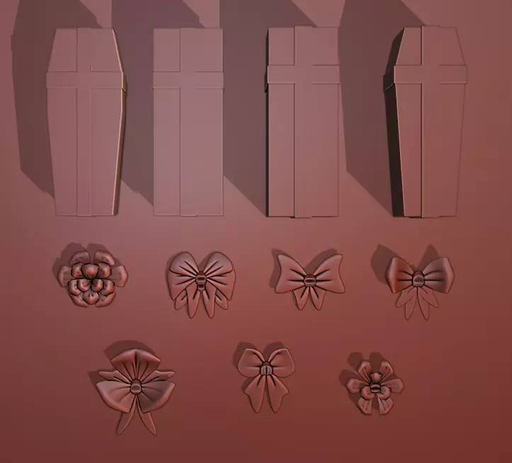 Modular gift coffin 3D model_9