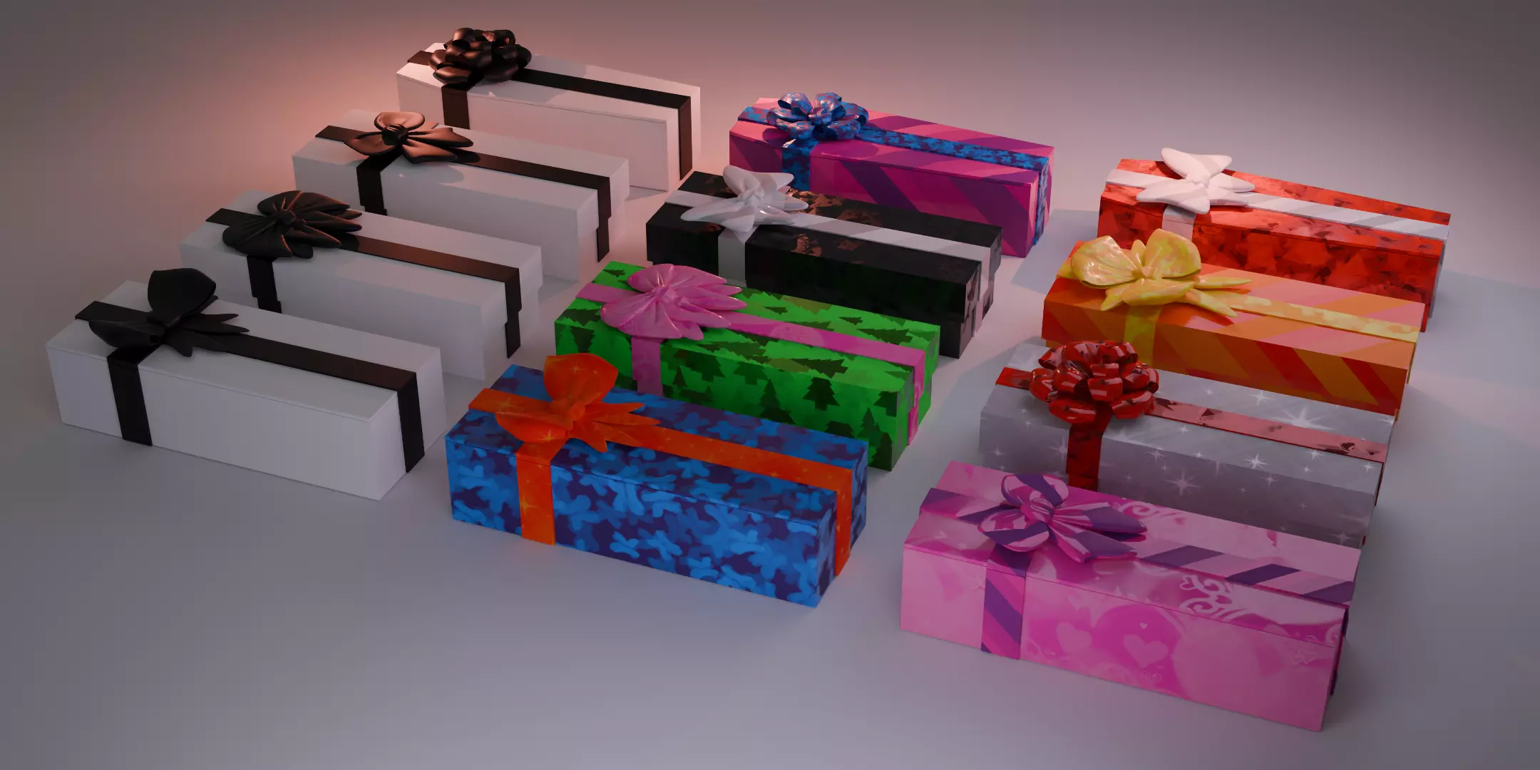 Modular gift coffin 3D model_0