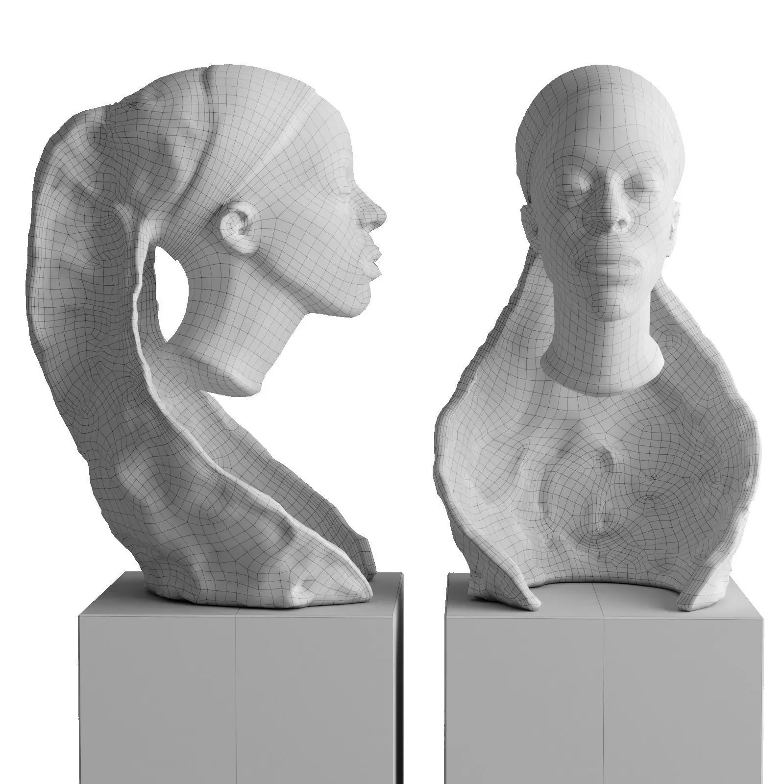 Andrzej Szymczyk Overcoming sculpture Low-poly 3D model_6