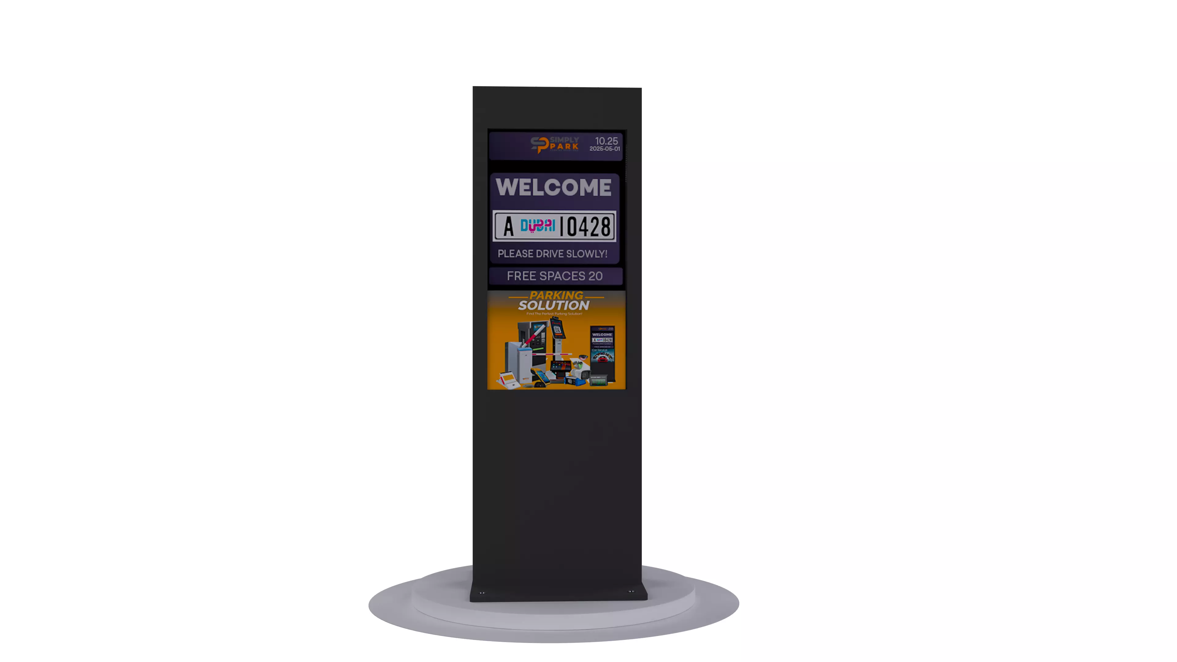 PARKING INFOMATION DISPLAY Low-poly 3D model_2