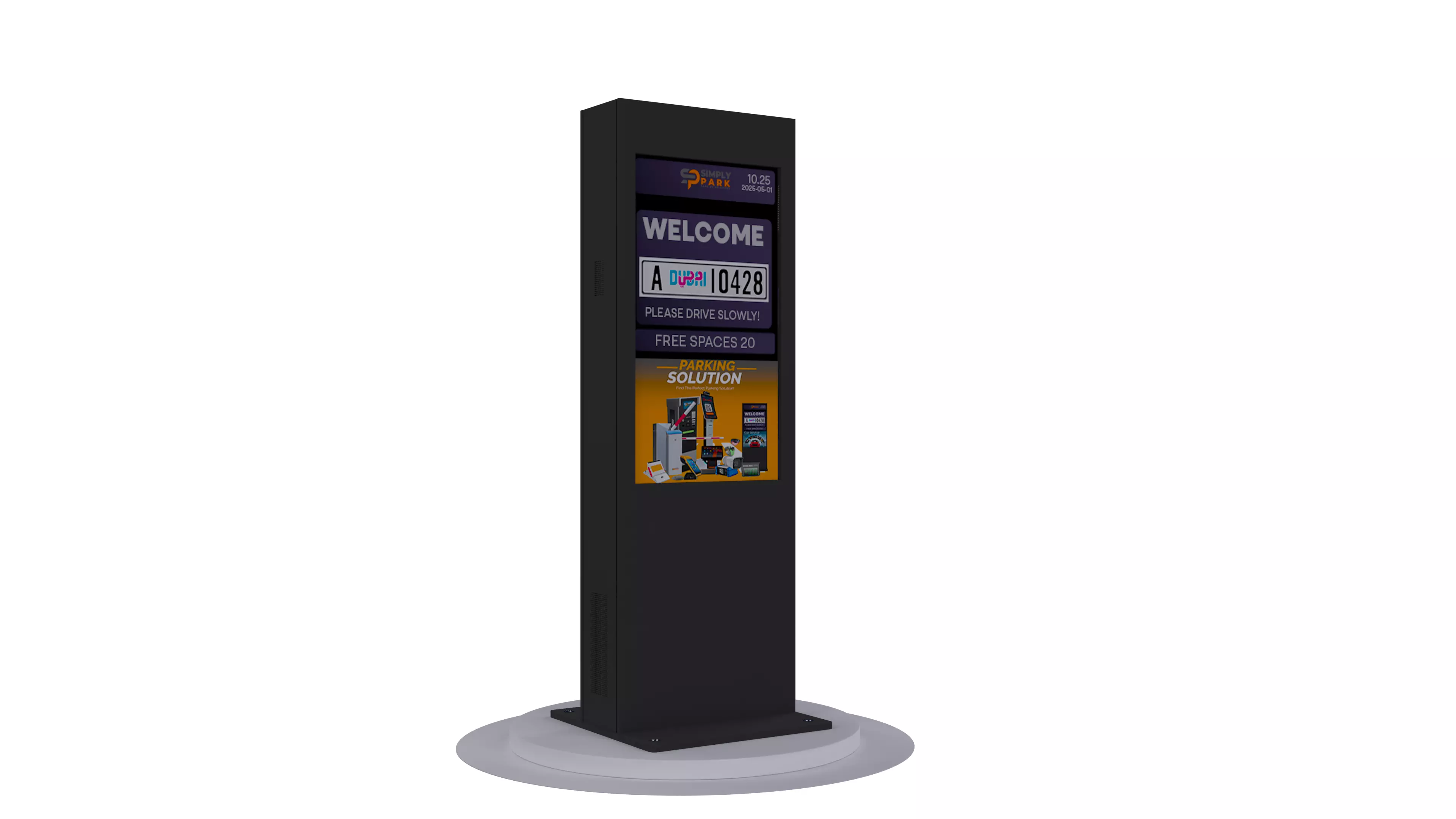 PARKING INFOMATION DISPLAY Low-poly 3D model_0