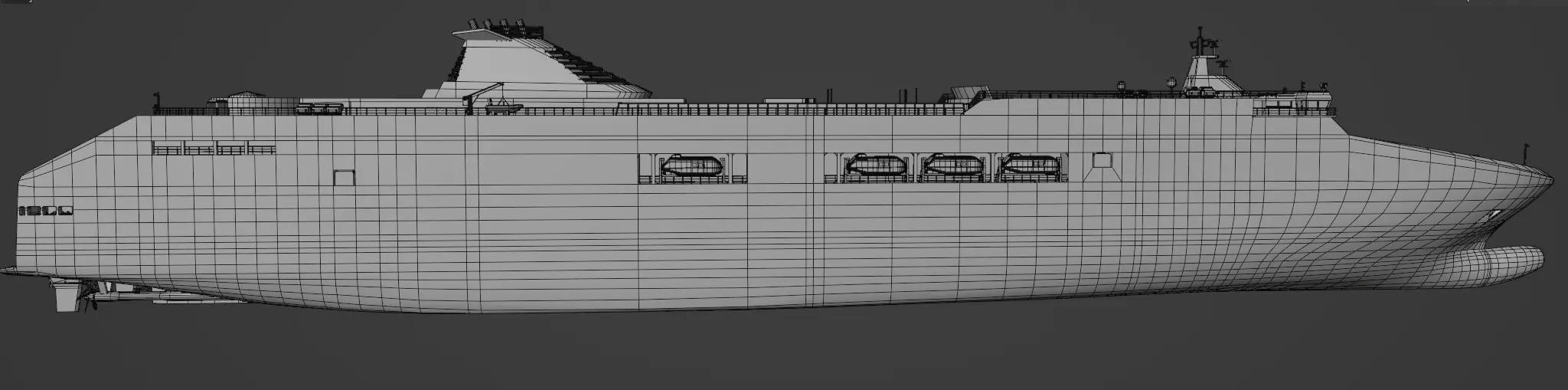 Grimaldi Cruise and Ferry Low-poly 3D model_6