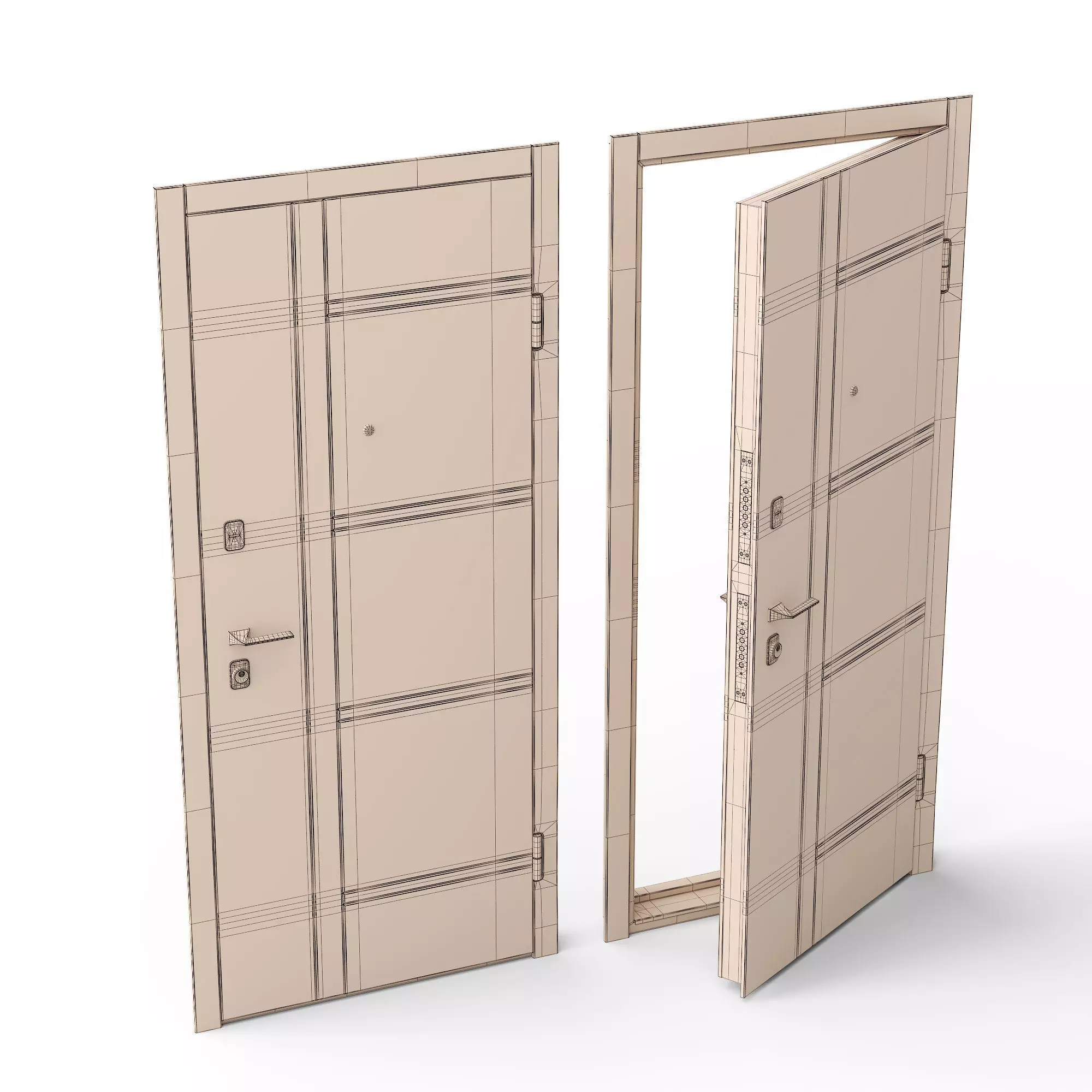 Opary Door 3D model_2