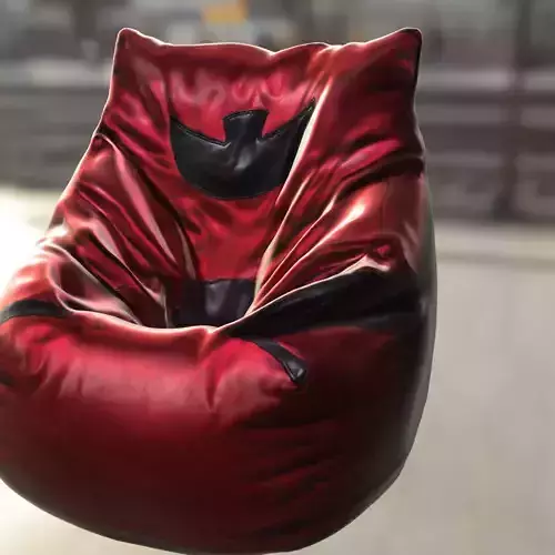 Hero Symbol Bean Bag Chair Low-poly 3D model
